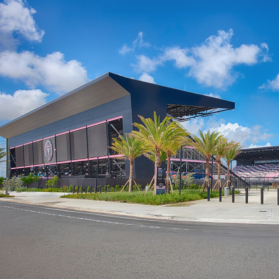 Exterior shot of a heavy structures building